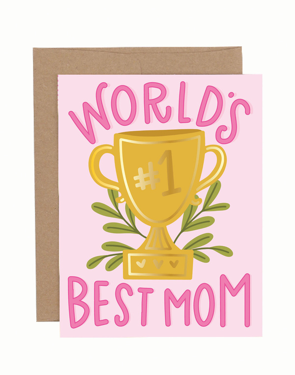 World's Best Mom Mother's Day Greeting Card, 1 of 2