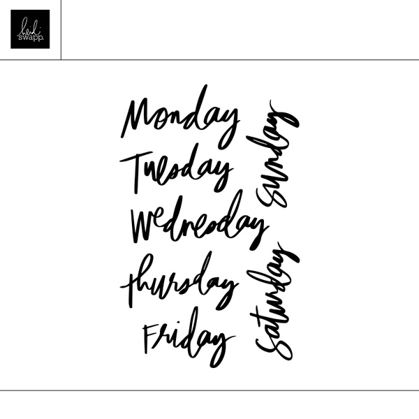 Digital Heidi Days of the Week Stamp, 1 of 1