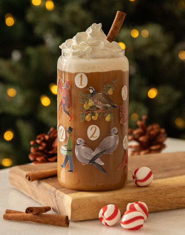12 Days Of Christmas 16oz Glass Can, 1 of 3