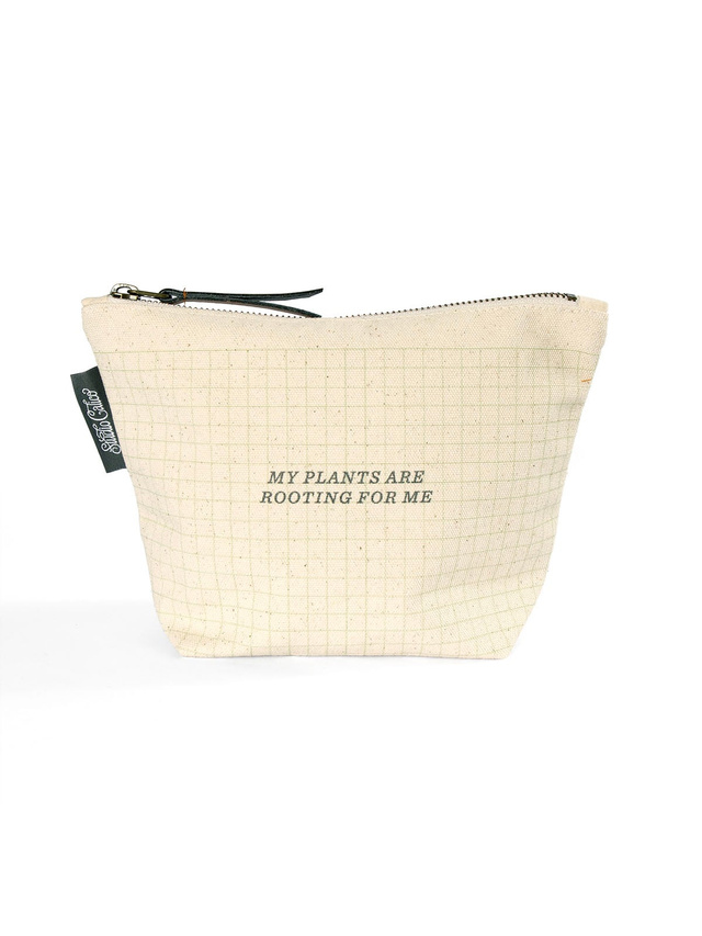 My Plants Are Rooting For Me Zippered Canvas Pouch, 1 of 3