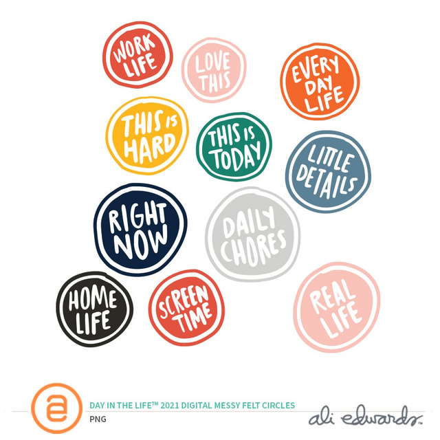 Day In The Life™ 2021 Digital Felt Messy Circles , 1 of 1