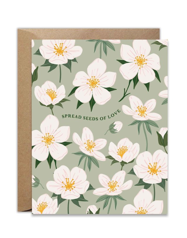 Spread Seeds Of Love Flower Garden Greeting Card, 1 of 1