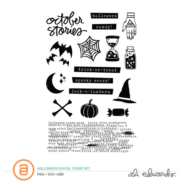 Halloween Digital Stamp Set, 1 of 1