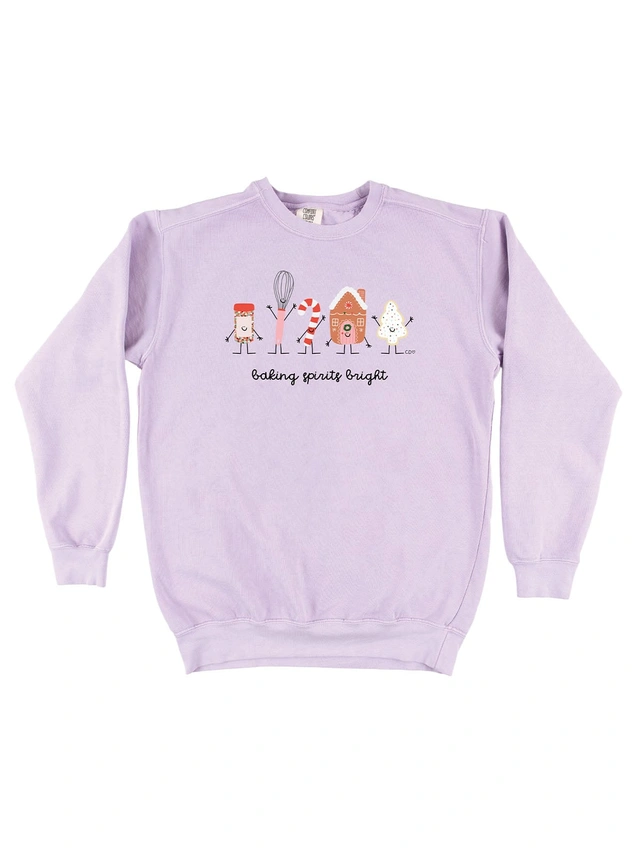 Baking Spirits Bright Christmas Sweatshirt - Orchid, 3 of 3