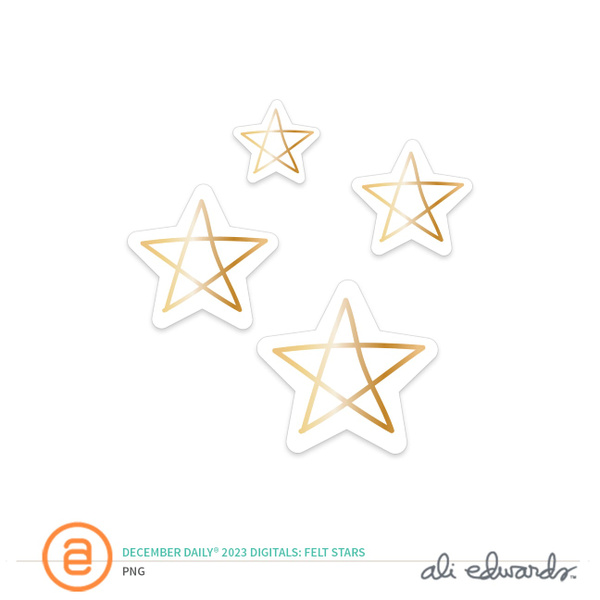 December Daily® 2023 Digital Felt Stars, 1 of 1