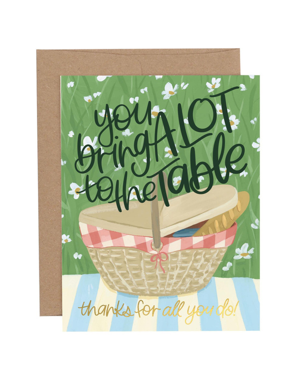 Picnic Thank You Greeting Card, 1 of 1