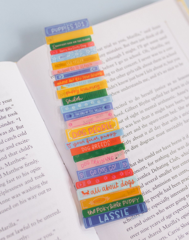 Dog Book Stack Transparent Bookmark, 2 of 4