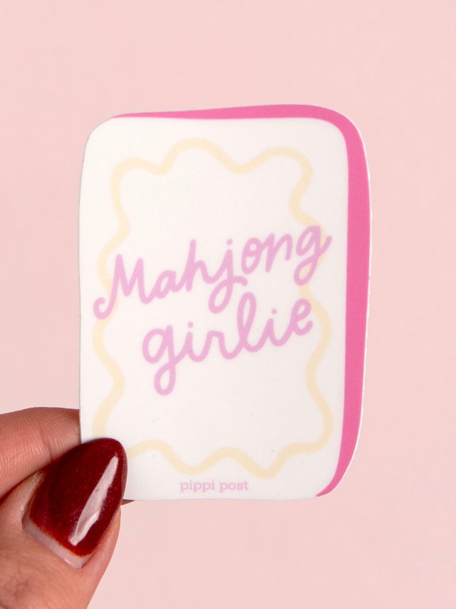 Mahjong Girlie Decal Sticker, 1 of 2