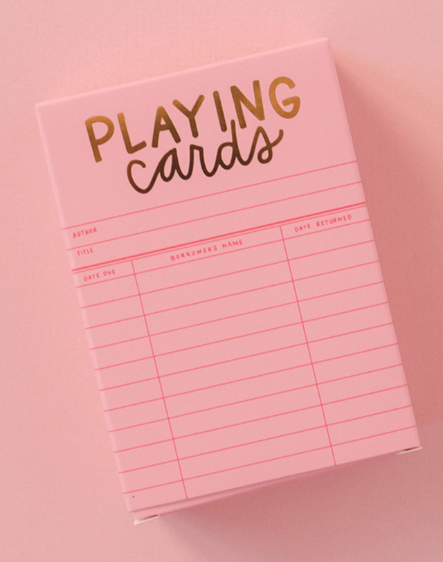Pink Library Card Deck Of Playing Cards, 2 of 7