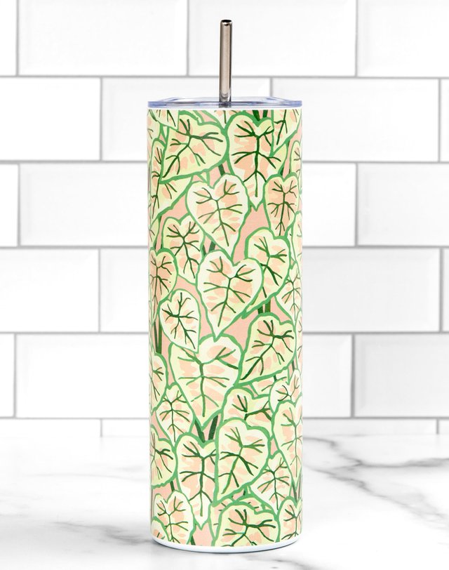 Marie Moir Leaves 20oz Stainless Steel Skinny Tumbler, 1 of 3