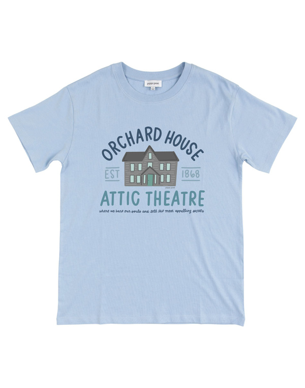 Orchard House Attic Theatre Tee - Hydrangea, 4 of 4