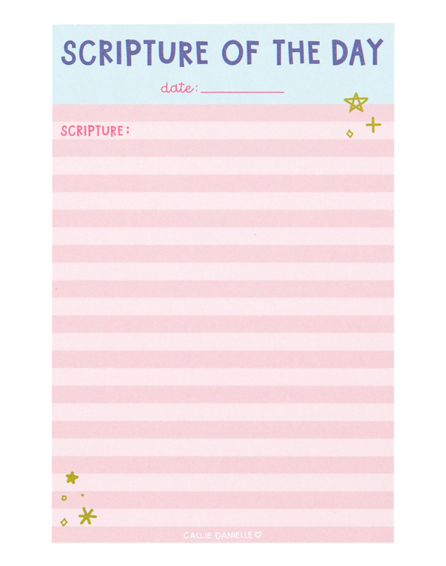 Scripture of the Day Pink 4×6 Notepad, 1 of 2