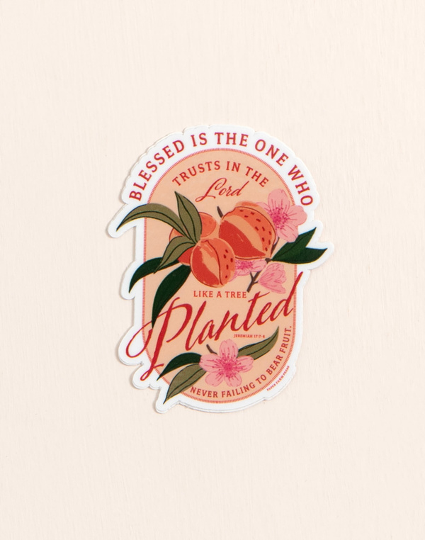 Peach Faith Decal Sticker, 1 of 4