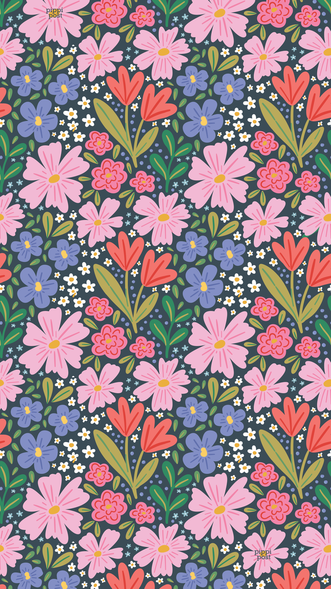 pippi post floral wallpaper