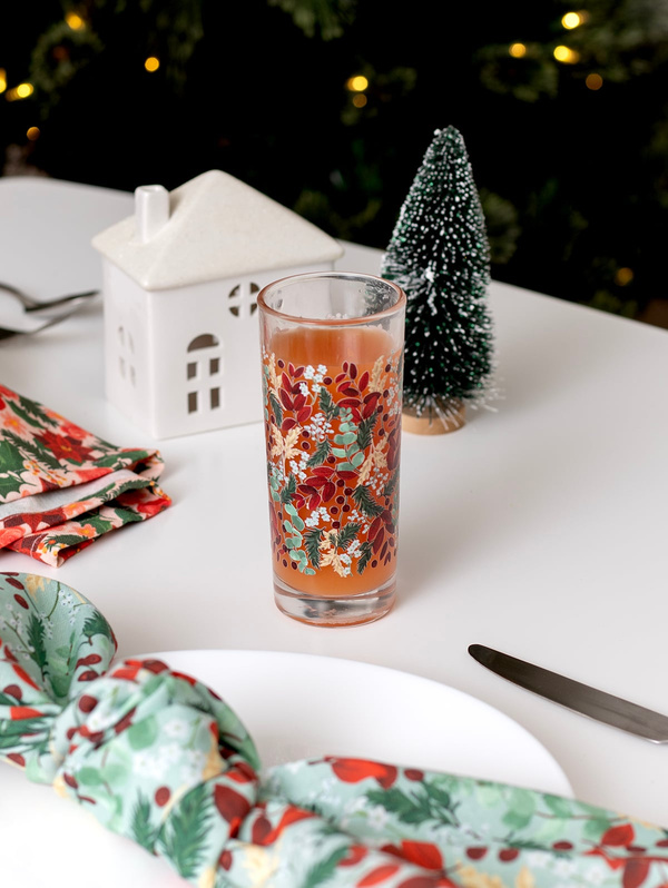 Winter Frost 7.25oz Tall Holiday Juice Glass, 1 of 2