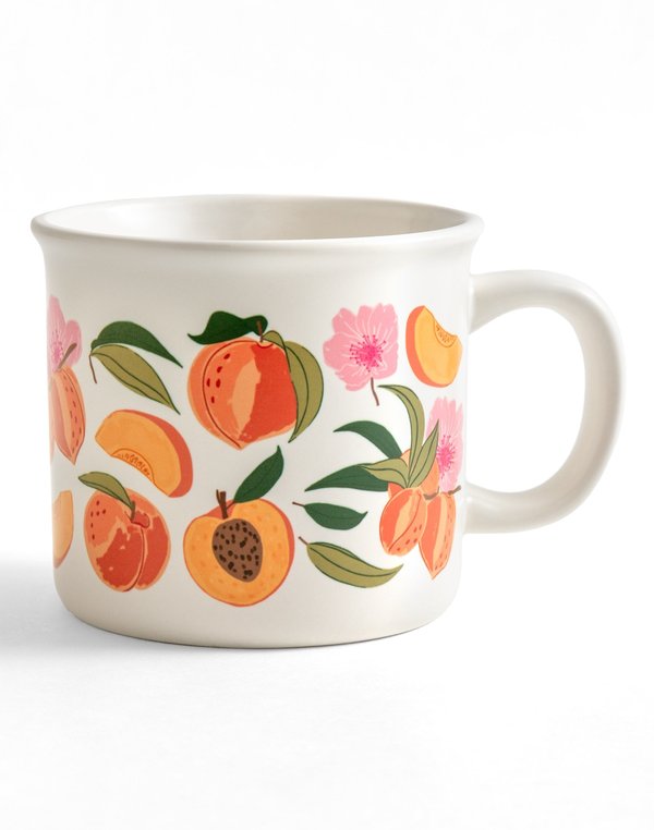 Peach Blossom 14oz Ceramic Coffee Mug, 3 of 4