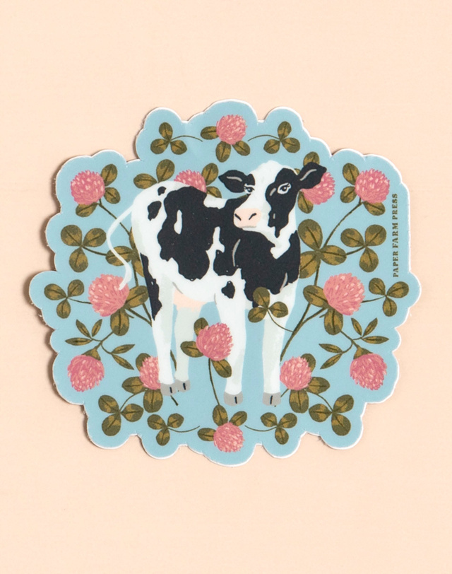 Milk Cows & Flowers Decal Sticker, 7 of 7