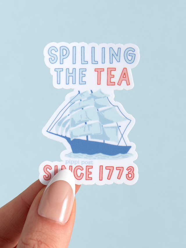 Spilling The Tea Decal Sticker, 2 of 2