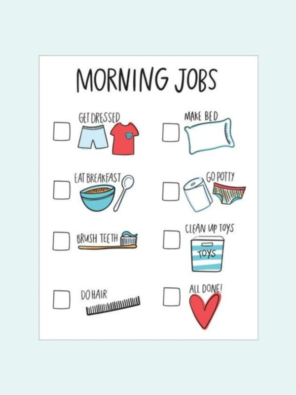Kids Chore Chart Digital - Morning & Evening Jobs, 2 of 3