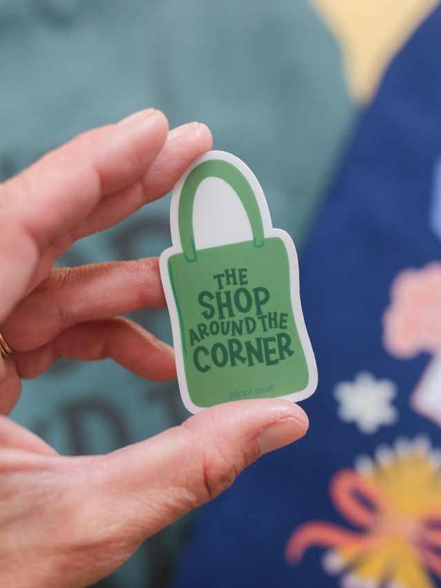 The Shop Around the Corner Tote Decal Sticker, 1 of 2