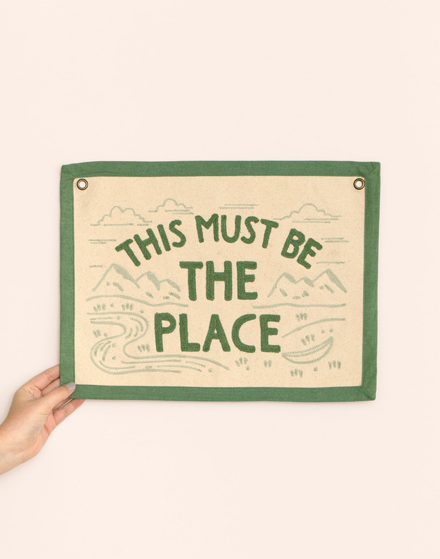 The Place Embroidered Canvas Banner, 4 of 4