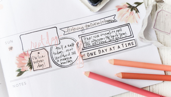Stamp Set : 6×8 Hand-drawn Journaling Boxes, 6 of 6