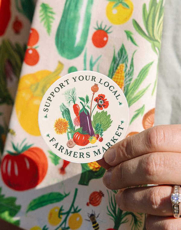 Support Your Local Farmers Market Decal Sticker, 3 of 5
