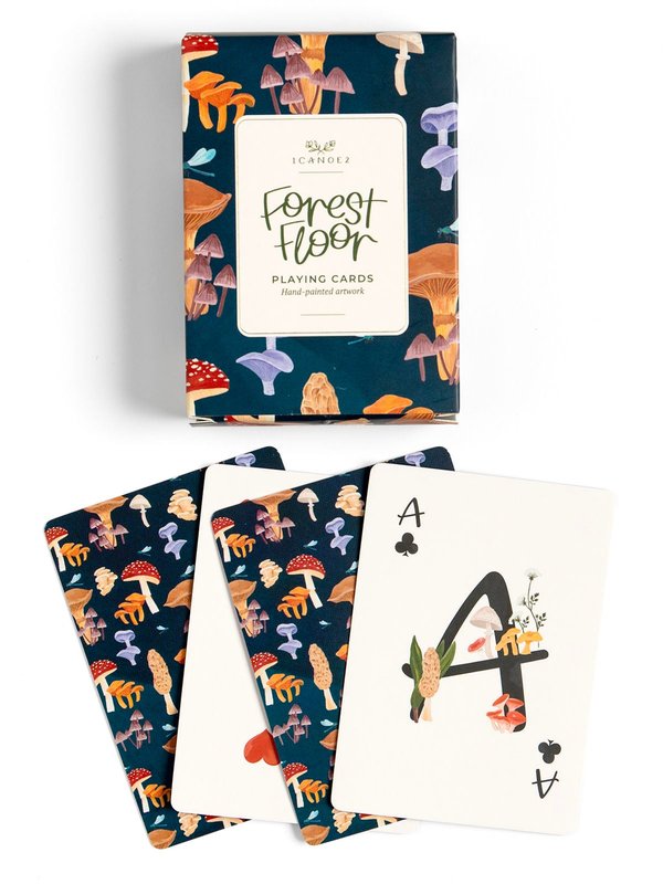 Forest Floor Mushrooms Deck of Playing Cards, 1 of 4
