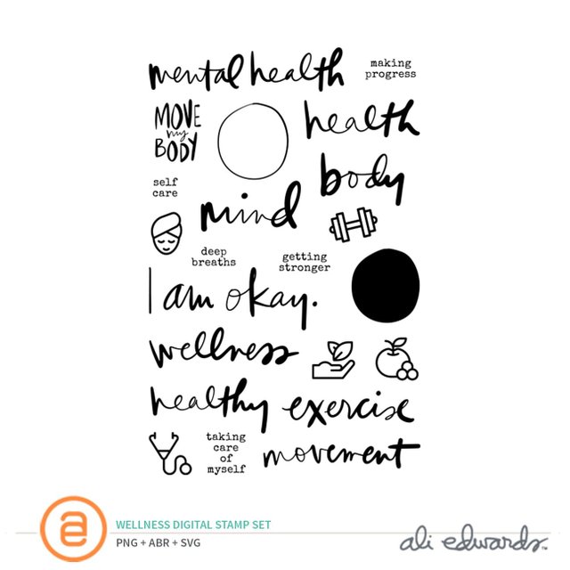 Wellness Digital Stamp Set, 1 of 1