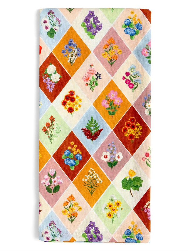 Vintage Blooms Floral Kitchen Tea Towel, 5 of 5
