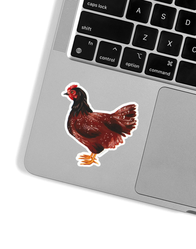 Rhode Island Red Chicken Decal Sticker, 2 of 2