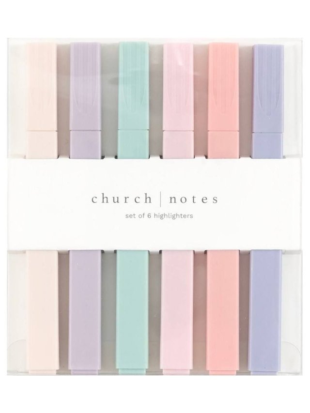 Pastel Highlights – Bible Study Highlighter Set of 6 Colors, 1 of 6