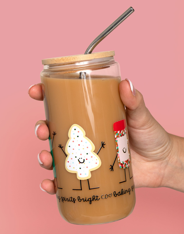 Baking Spirits Bright Christmas Glass Can, 1 of 3