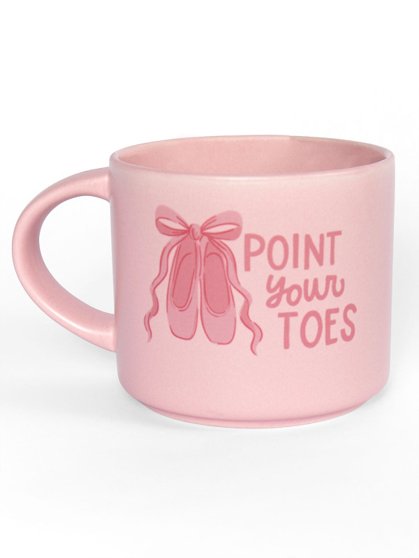 Point Your Toes Ballet Slippers Large Ceramic Coffee Mug, 4 of 4