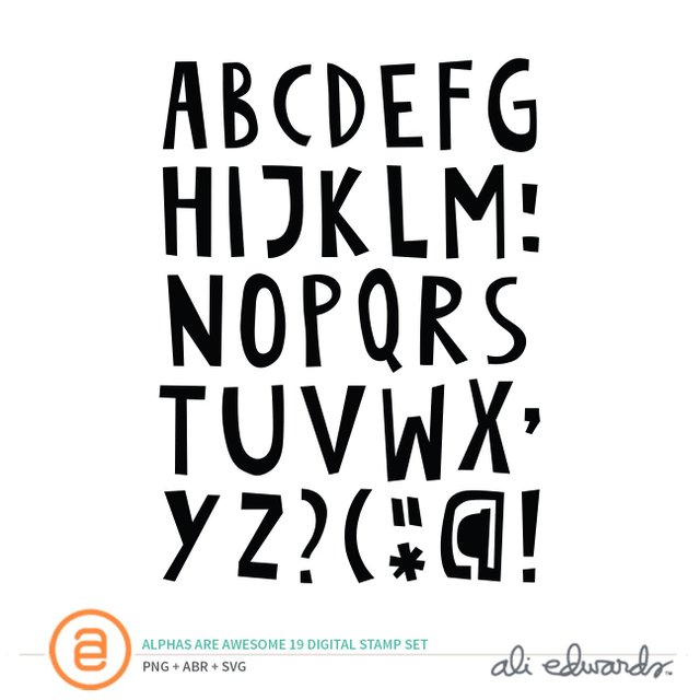 Alphas Are Awesome #19 Digital Stamp Set, 1 of 1