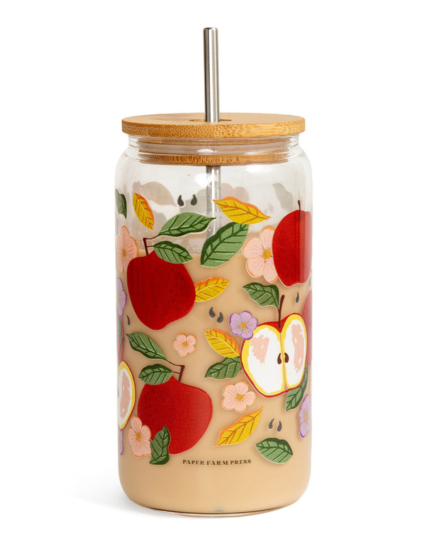 Apple Tree Glass Can, 1 of 2