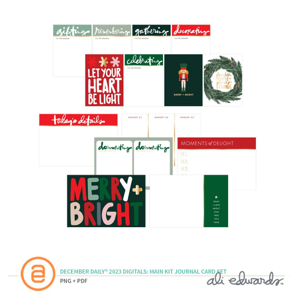 December Daily® 2023 Digital Main Kit Journal Card Set, 1 of 1