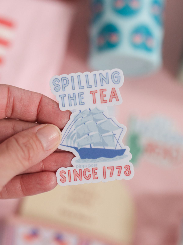 Spilling The Tea Decal Sticker, 1 of 2