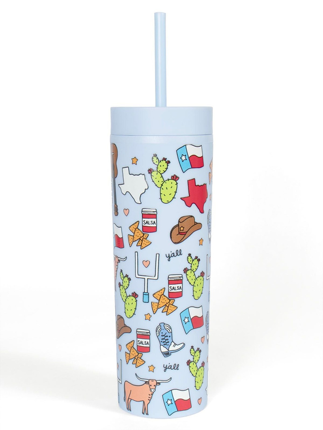 Texas Western Icons Acrylic Skinny Tumbler, 1 of 3