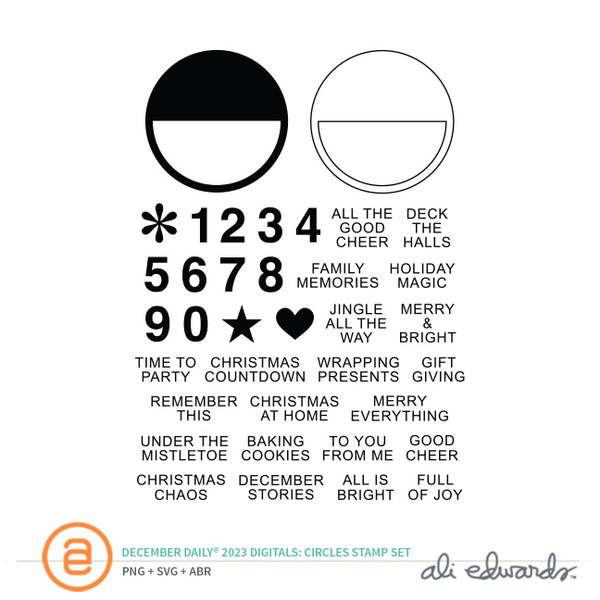 December Daily® 2023 Digital 6×8 Circles Stamp Set, 1 of 1