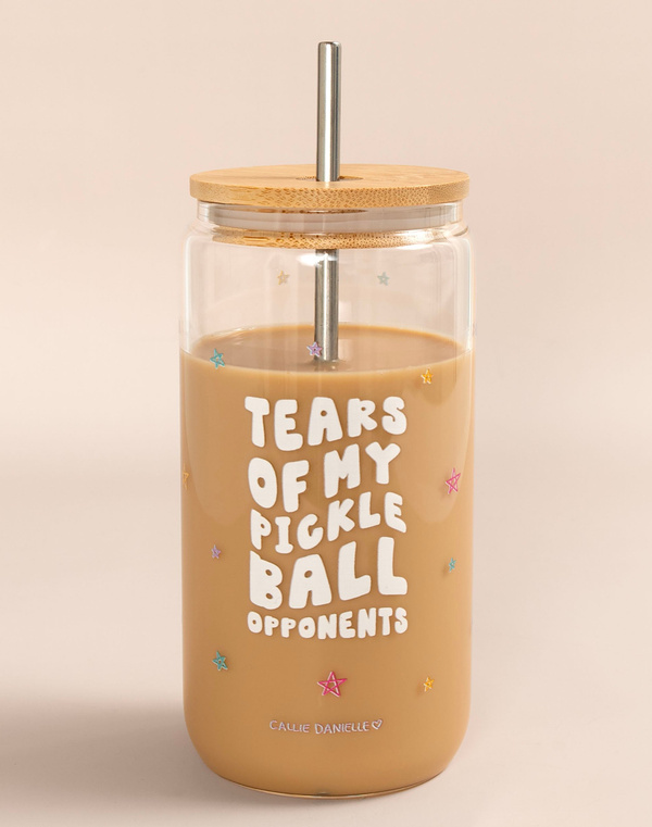 Tears of My Pickleball Opponents Glass Can, 2 of 2