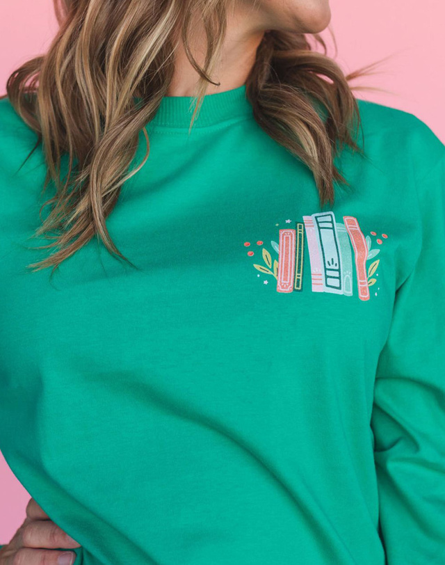 To All A Good Book Long-Sleeve Tee - Kelly Green, 2 of 4