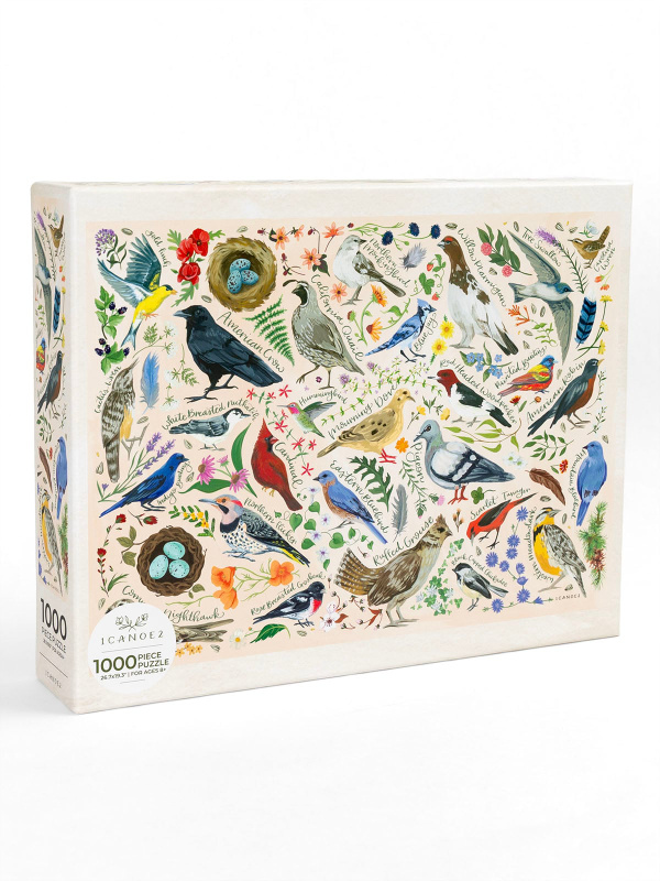 Feathered Friends - 1,000 Piece Birds & Botanicals Jigsaw Puzzle, 1 of 3