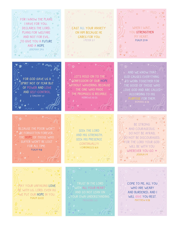 Verses For Hope – Bible Verse Card Set with Display Stand, 2 of 6