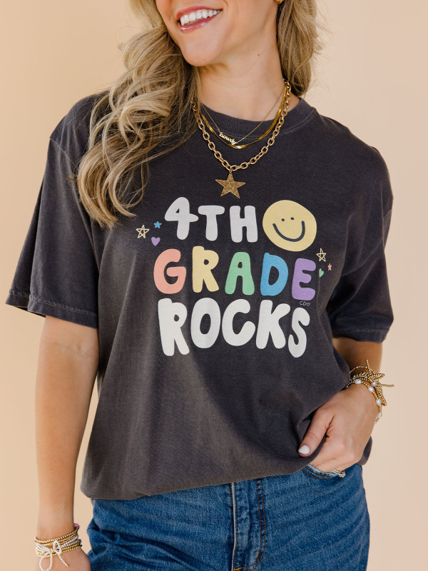 4th Grade Rocks Tee - Pepper, 2 of 4