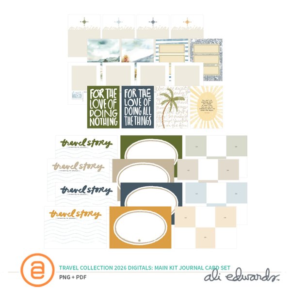 Travel Collection 2026 Digital Main Kit Journal Card Set, 1 of 1