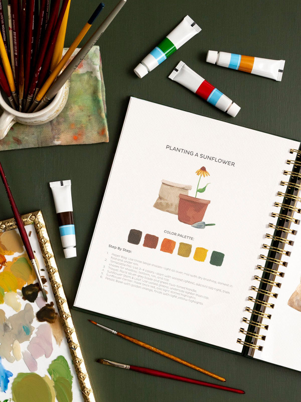 Houseplants Learn-To-Paint Gouache Paint Book, 5 of 9