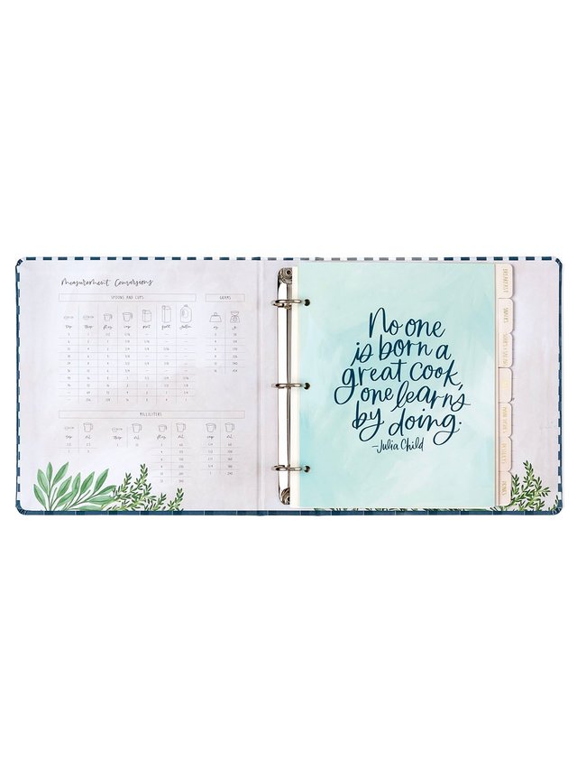 Navy Gingham Petite Recipe Binder, 4 of 11