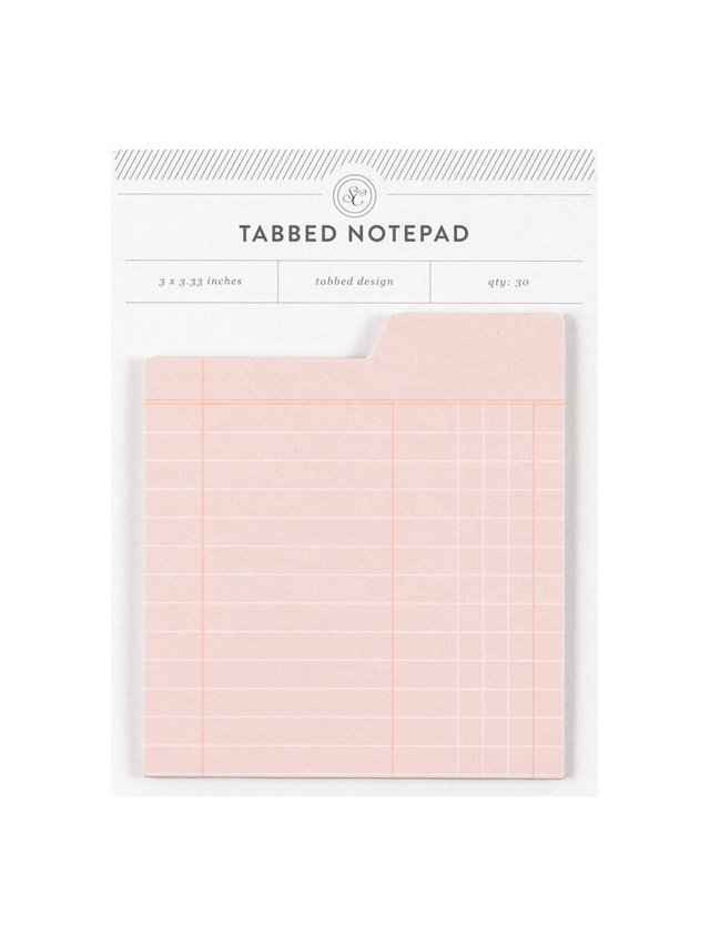 Tabbed Notepad - Pink Ledger, 1 of 2