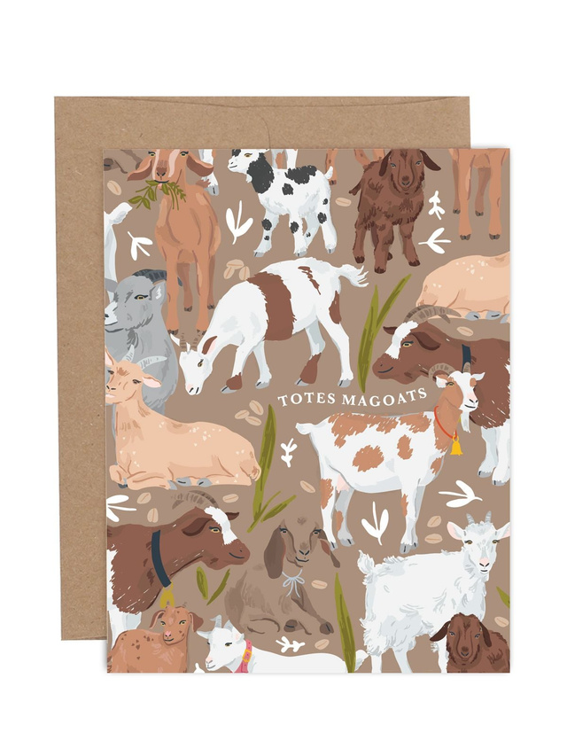 Totes Magoats Greeting Card, 1 of 1